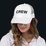 Benutzerdefinierte Frauen Mens Crew Big Text Fett Truckerkappe<br><div class="desc">Maßgeschneiderter großer, feiner Schriftart Text Elegant Moderne Vorlage Erstellen Sie Ihre eigenen Upload Image Logo Foto Hats & Caps / Baseball & Trucker Hats / White Crew Trucker Hat für Männer & Frauen.</div>