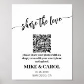 benutzerdefinierte Freigabe des Foto-QR-Codezeiche Poster (Vorne)