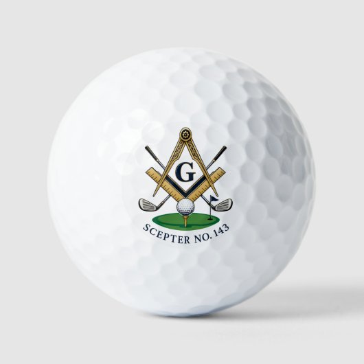 Benutzerdefinierte Freimaurer-Golfbälle Golfball (Vorderseite)