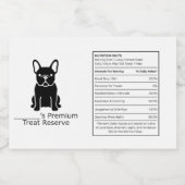 Benutzerdefinierte Frenchie-Leckereien-Box - Perso Lebensmitteletikett (Einzelnes Label)