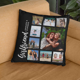 Benutzerdefinierte Freundin-Foto-Collage Kissen