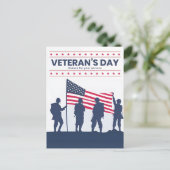 Benutzerdefinierte Frohe Veteranen Tag! Dankeschön Postkarte (Stehend Vorderseite)