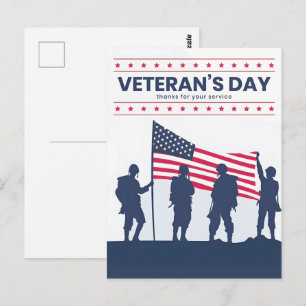 Benutzerdefinierte Frohe Veteranen Tag! Dankeschön Postkarte