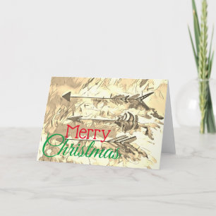 Benutzerdefinierte Frohe Weihnachten Sepia Grußkar