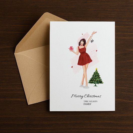 Benutzerdefinierte Frohe Weihnachten Süße Skizze