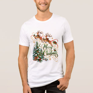 Benutzerdefinierte Frohe Weihnachten T-Shirts, Swe Tri-Blend Shirt