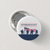 Benutzerdefinierte Frohen Veterans Day! Dankeschön Button (Vorne & Hinten)