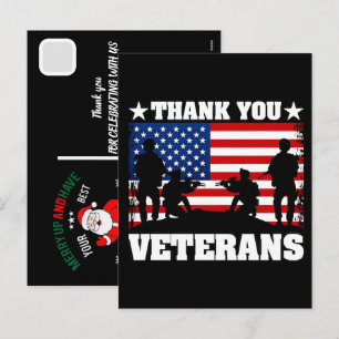 Benutzerdefinierte Frohen Veterans Day! Dankeschön Feiertagspostkarte