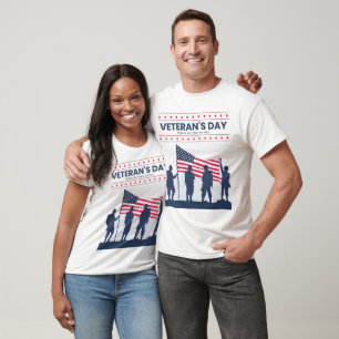 Benutzerdefinierte Frohen Veterans Day! Dankeschön T-Shirt