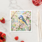 Benutzerdefinierte Frühlingsfeier Blaumeise auf Ap Serviette (Beispiel)