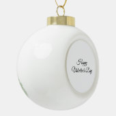 benutzerdefinierte fügen Sie Ihre Name Text-Nachri Keramik Kugel-Ornament (Links)