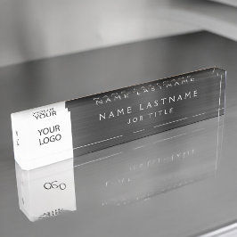 Benutzerdefinierte Führungskraft Schwarz Beruflich Namensplakette