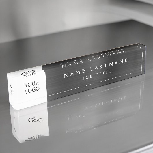 Benutzerdefinierte Führungskraft Schwarz Beruflich Namensplakette