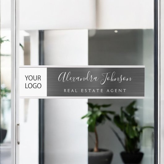 Benutzerdefinierte Führungskraft Schwarz Beruflich Türschild