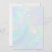 Benutzerdefinierte funkelnde Regenbogen-Ballerina- Einladung (Rückseite)