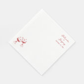 Benutzerdefinierte funkelnde Wein-Turm-Doodle-Hoch Serviette (Ecke)