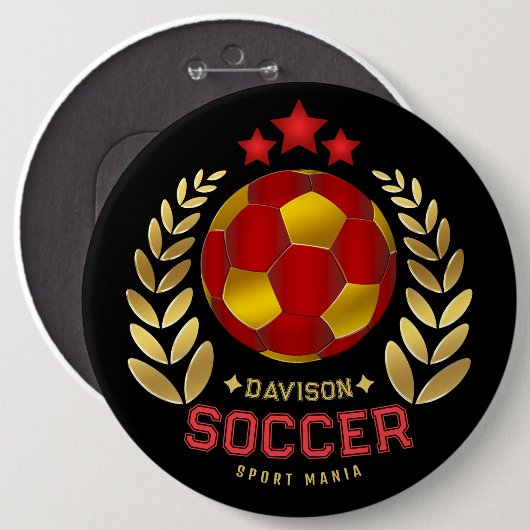 Benutzerdefinierte Fußball-Emblem-Kunst Button (Vorne & Hinten)