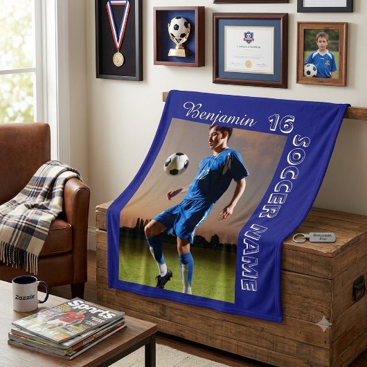Benutzerdefinierte Fußball-Foto-Decke mit personal Fleecedecke