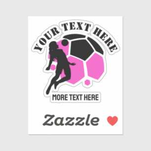 Benutzerdefinierte Fußball-Girl Kinder-Fußball-Geb Aufkleber