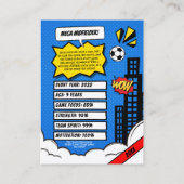 Benutzerdefinierte Fußball-Handelskarte, Comic-Fuß Telefonnummerkarte (Rückseite)