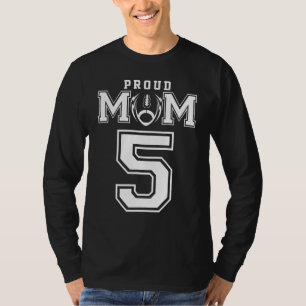 Benutzerdefinierte Fußball-Mama Nr. 5 Personalisie T-Shirt