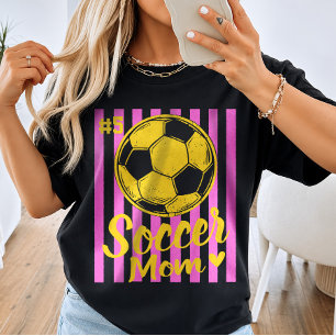 Benutzerdefinierte Fußball-Mama-Spielernummer T-Shirt