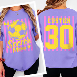 Benutzerdefinierte Fußball-Mom Game Day Vorder- un T-Shirt