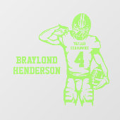 Benutzerdefinierte Fußball-Player-Fensterklammer Fensteraufkleber (Blatt)