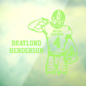 Benutzerdefinierte Fußball-Player-Fensterklammer Fensteraufkleber (Blatt 3)