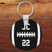 Benutzerdefinierte Fußball-Spieler-Initialen/Numme Schlüsselanhänger (Rückseite)