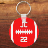 Benutzerdefinierte Fußball-Spieler-Initialen/Numme Schlüsselanhänger (Vorderseite)