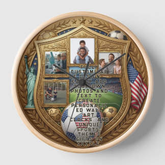 Benutzerdefinierte Fußball-Weltmeisterschaft-Famil Uhr