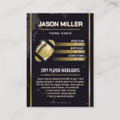 Benutzerdefinierte Fußballkarte, Gold-Player-Karte Telefonnummerkarte (Rückseite)