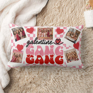 Benutzerdefinierte Galentine's Gang Fotocollage Lendenkissen