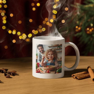 Benutzerdefinierte Galerie mit zwei Bildern und Te Kaffeetasse