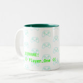 Benutzerdefinierte Gamer-Tasse - Wiederholte Spiel Zweifarbige Tasse (Vorderseite Links)