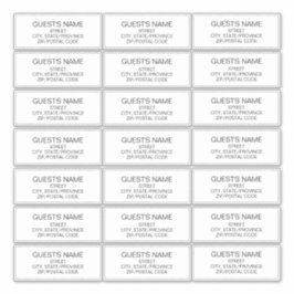 Benutzerdefinierte Gäste adressieren Etiketten sch