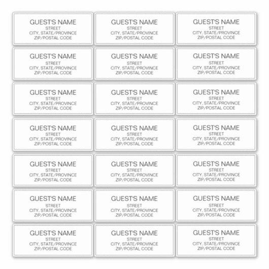 Benutzerdefinierte Gäste adressieren Etiketten sch (Vorderseite)