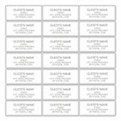 Benutzerdefinierte Gäste adressieren Labels in dun (Vorderseite)