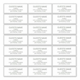 Benutzerdefinierte Gäste adressieren Labels in dun