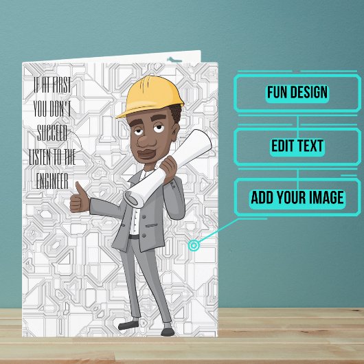 Benutzerdefinierte Geburtskarte für einen Ingenieu Karte