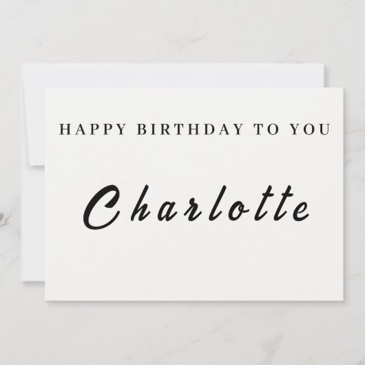 Benutzerdefinierte Geburtskarte für sie Einladung (Vorderseite)