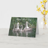 Benutzerdefinierte Geburtskarte für Swans und Cygn Karte (Gelbe Blume)