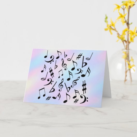 Benutzerdefinierte Geburtskarte | Irisierende Musi Karte (Gelbe Blume)