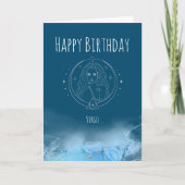 Benutzerdefinierte Geburtstag zodiac virgo Sternze Dankeskarte (Vorderseite)