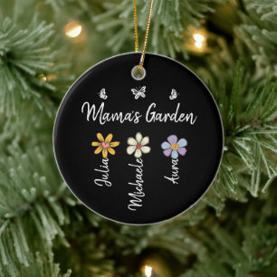 Benutzerdefinierte Geburtstags-Blumen-Tasse Namen, Keramik Ornament