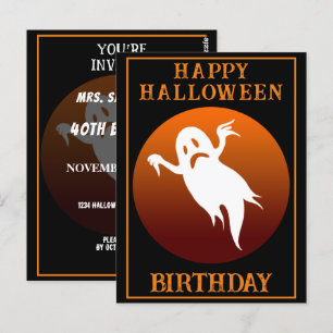 BENUTZERDEFINIERTE GEBURTSTAGS-GEISTER-HALLOWEEN-P POSTKARTE