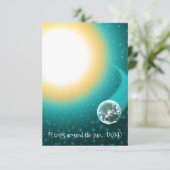 Benutzerdefinierte Geburtstagsbahnen um die Sonne Einladung (Stehend Vorderseite)