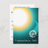 Benutzerdefinierte Geburtstagsbahnen um die Sonne Einladung (Vorne/Hinten)