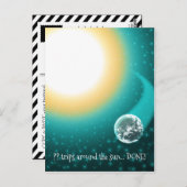 Benutzerdefinierte Geburtstagsbahnen um die Sonne Postkarte (Vorne/Hinten)